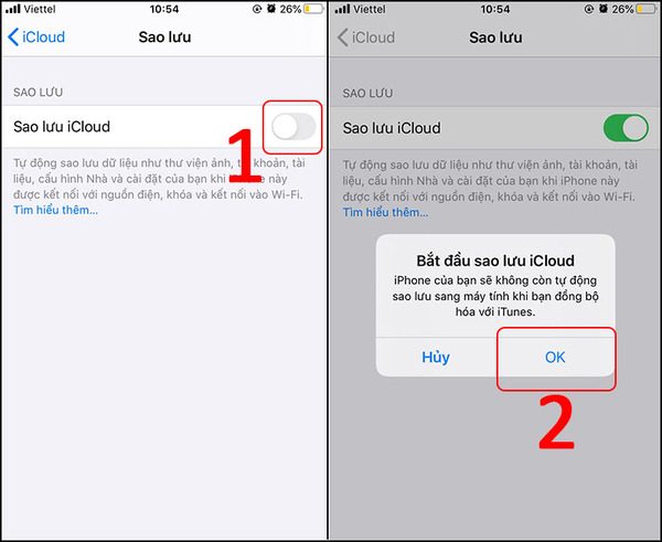 cách sao lưu dữ liệu iphone
