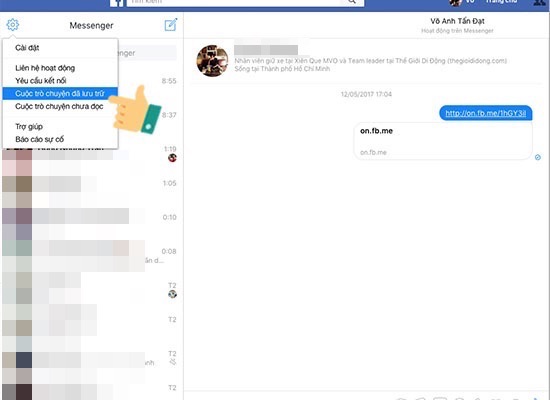 cách khôi phục tin nhắn đã xóa trên Facebook 5