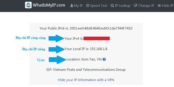 Tham khảo một số Website giúp kiểm tra địa chỉ IP công cộng