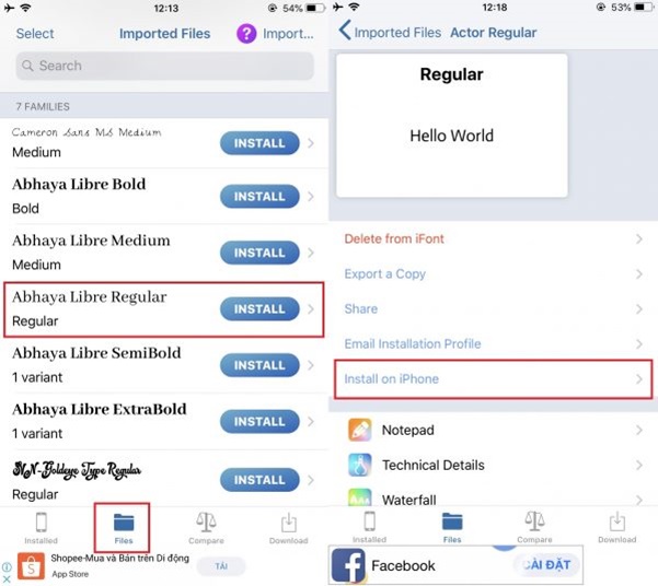 Tải phông chữ miễn phí cho iPhone