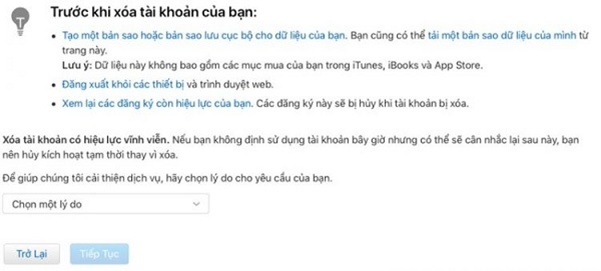Cách xoá tài khoản iCloud vĩnh viễn (2)