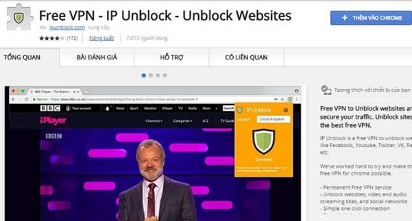 Sử dụng phần mềm addon Ip Unblock