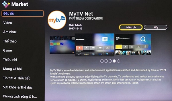 Ứng dụng MyTV Net