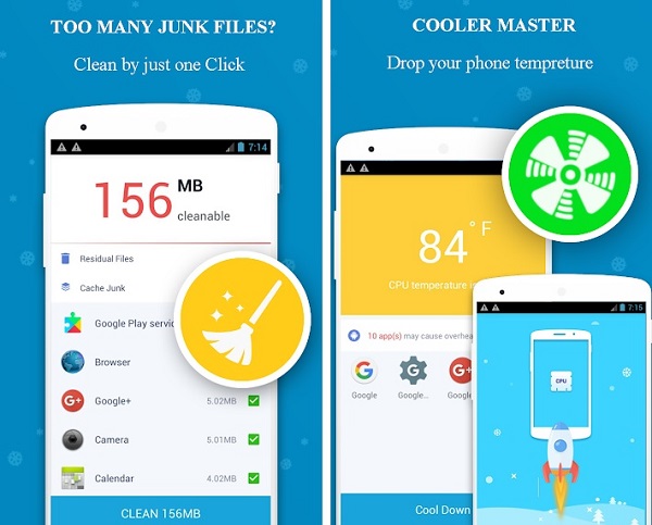 Ứng dụng làm giảm nhiệt độ điện thoại cảm ứng thông minh Android Cooler Master