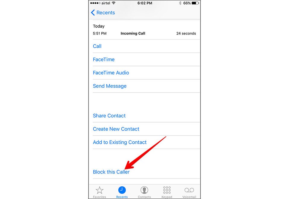 Cách chặn số điện thoại trên ứng dụng iPhone – Bước 3