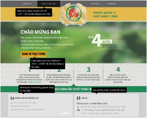 1. Nhấn chọn “Đăng ký trực tuyến”
