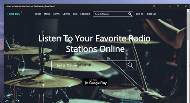 Bạn nhấn Sign Up để đăng ký tài khoản nếu muốn khám phá toàn bộ tính năng mà Tuneyou cung cấp