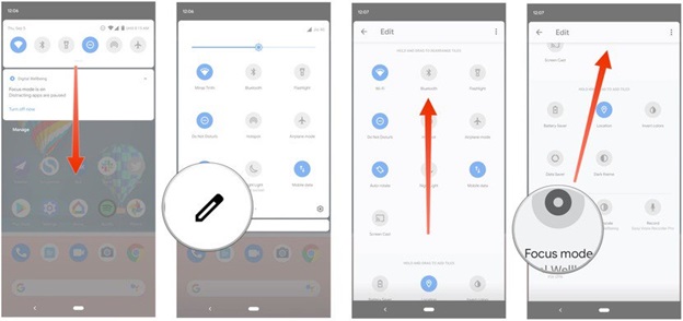 Chuyển chế độ “Focus Mode” lên thanh notification