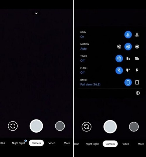Giao diện chụp ảnh trên ứng dụng Google Camera Mod.
