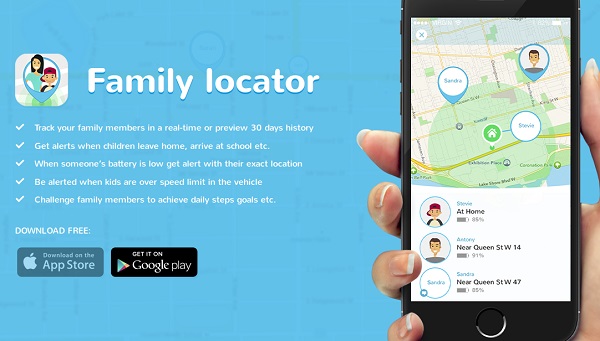 Ứng dụng theo dõi Family Locator dành cho gia đình
