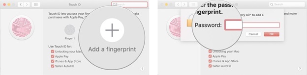 Thêm vân tay vào Touch ID