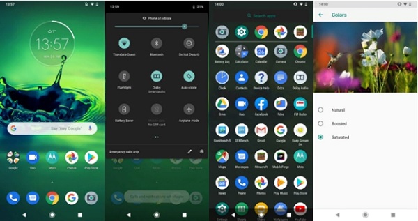 Giao diện Moto G8 Plus