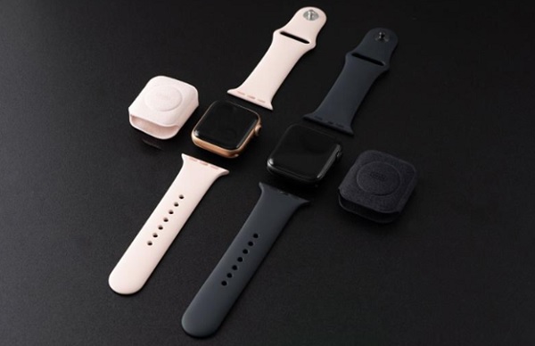 Cận cảnh Apple Watch Series 5 phiên bản 40mm màu vàng hồng và 44mm màu đen