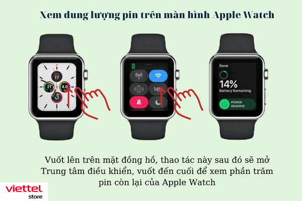 Xem dung lượng pin trực tiếp trên Apple Watch 