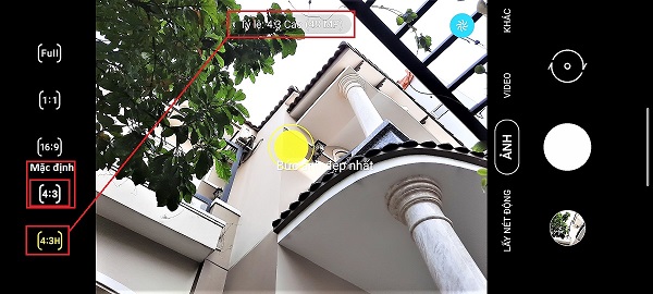 Người dùng có thể chủ động chuyển đổi qua camera 48MP (4:3) để ảnh chụp đạt độ phân giải cao nhất