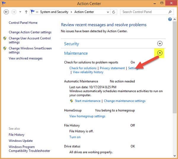 Tắt thiết lập Maintenance trên Windows 10