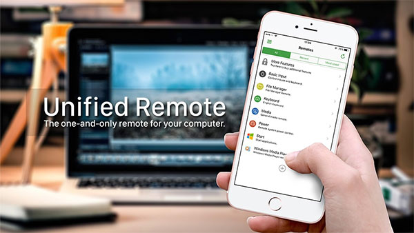 Unified Remote sở hữu năng lực liên kết vì chưng cả công nghệ Bluetooth không dây hoặc Wifi