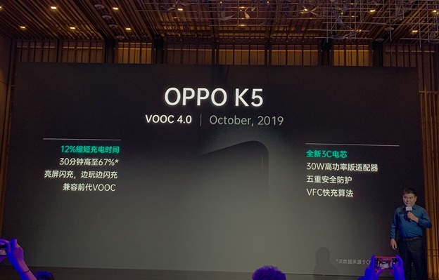Công nghệ sạc nhanh VOOC 4.0 được ra mắt cùng OPPO K5