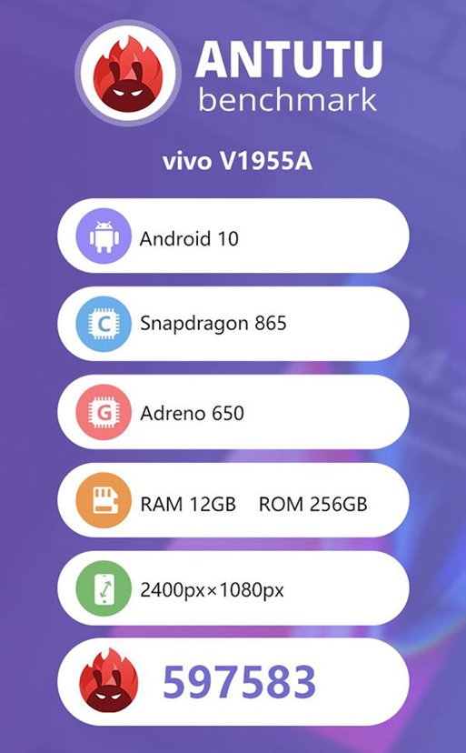 Điểm hiệu năng Vivo iQOO 3 5G trên Antutu