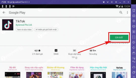 Cài đặt ứng dụng Tik Tok
