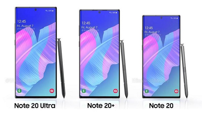 Bộ ba Samsung Galaxy Note 20 giữ nguyên xu hướng thiết kế màn hình đục lỗ