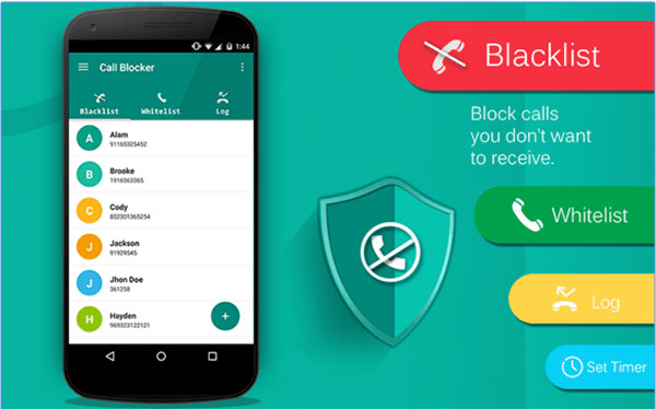 Die Blacklist-App zum Blockieren von Anrufen unterstützt das Blockieren aller Anrufe und Nachrichten