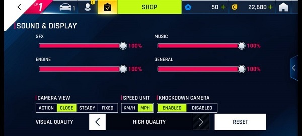 Chơi Asphalt 9 đồ họa cao