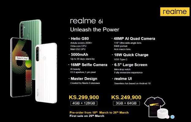 Giá bán Realme 6i chỉ từ 4 triệu đồng