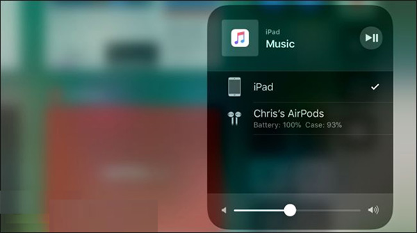 Kết nối AirPods với iPad.