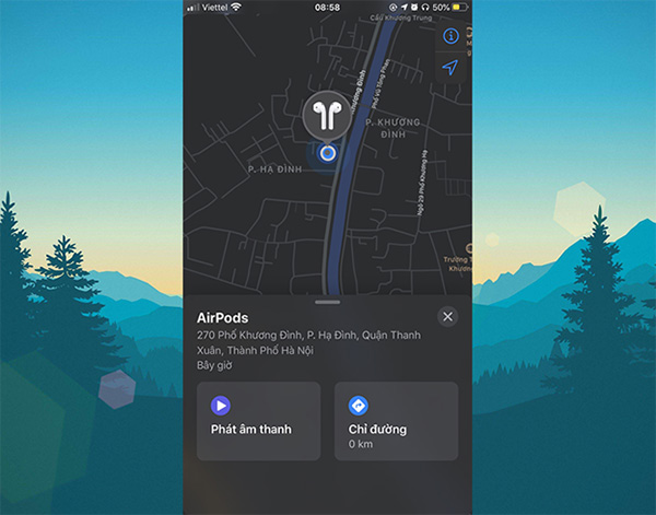 Định vị AirPods thông qua ứng dụng Tìm iPhone