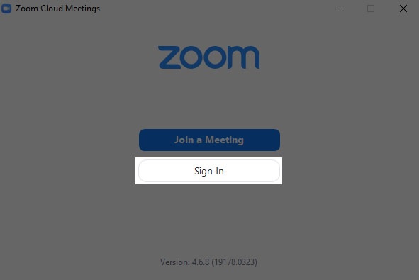 Đăng nhập Zoom ở máy tính