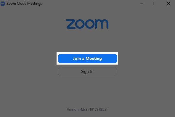 Mở ứng dụng Zoom > chọn Join a Metting