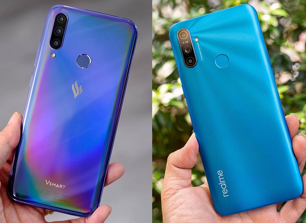 So sánh Realme C3 với Vsmart Joy 3 về thiết kế