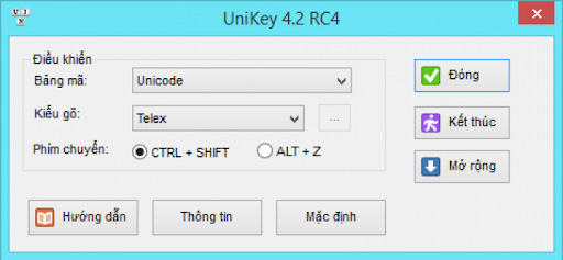 Tải về Unikey 4.2 RC4 đã được fix lỗi