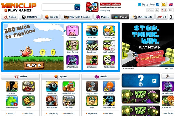 TOP những trang web chơi game online hấp dẫn nhất 