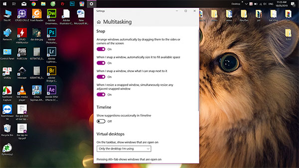 Tính năng phân tách nhỏ screen Multitasking trở nên tân tiến bên trên Windows 10