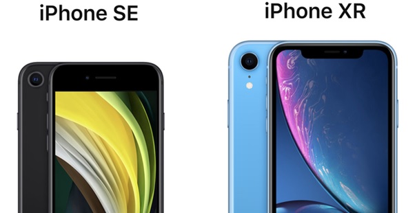 iPhone XR đã nâng cấp lên “tai thỏ” sành điệu, còn iPhone SE 2020 lại quay ngược xu hướng với phần viền trên/dưới khá dày