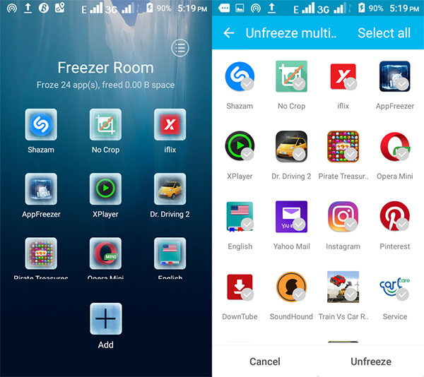 App Freezer “đóng băng” ứng dụng dành cho thiết bị Android