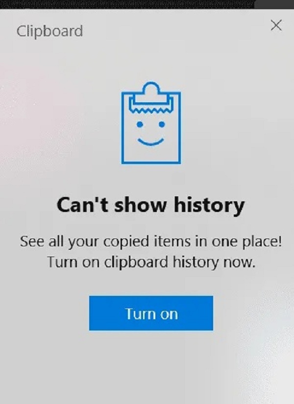 Hộp thoại lịch sử Clipboard