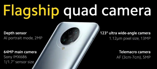 Camera chính có độ phân giải lên tới 64MP