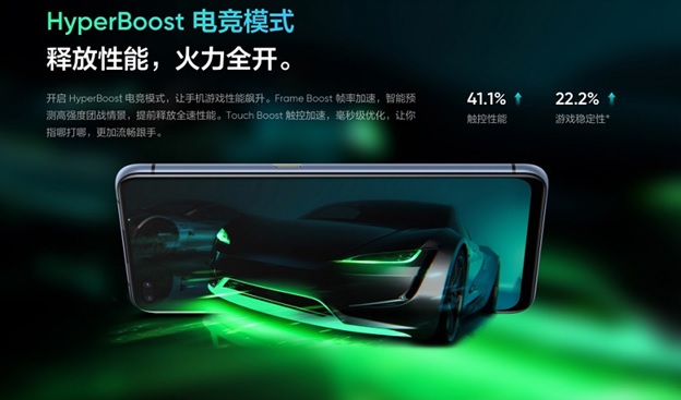 Realme X50 Pro Player được tích hợp thêm HyperBoost 3.0