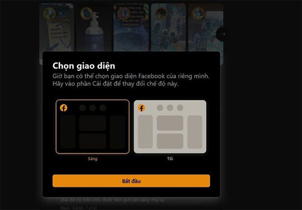 Chọn chế độ nền sáng hoặc tối theo sở thích của bạn