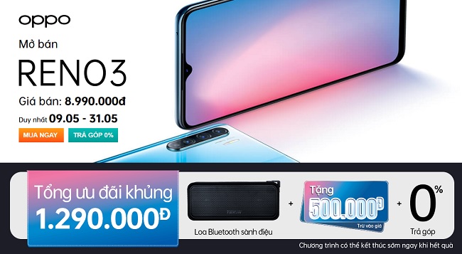 Quà tặng khi mua OPPO Reno3 tại Viettel Store