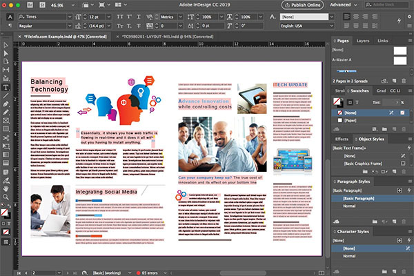 Adobe InDesign là ứng dụng chuyên phục vụ thiết kế trang sách báo
