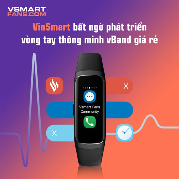 Poster vòng đeo tay vBand xuất hiện trên Fanpage Vsmart Fans Community
