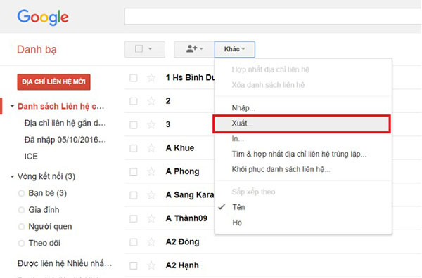 Cách lấy danh bạ bằng Gmail trên máy tính (3)