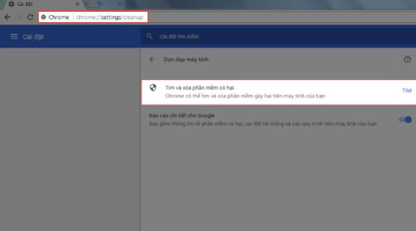 Google Chrome cũng có thể quét virus online trên các file hệ thống