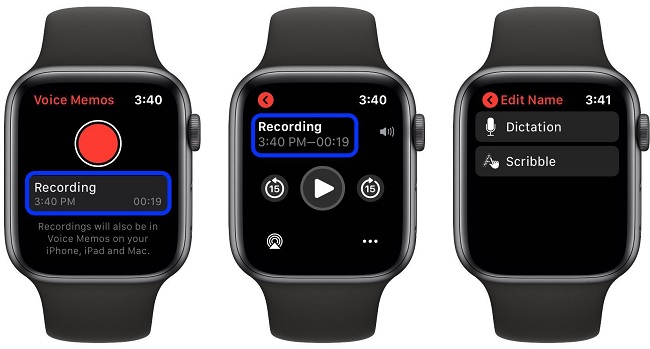 Ứng dụng Voice Memos cho phép người dùng ghi âm giống như điện thoại