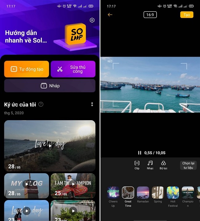 Làm vlog với ứng dụng Soloop là 1 trong những tính năng hay trên OPPO Reno 3 và Reno3 Pro