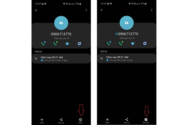 Cách chặn số điện thoại trên điện thoại Samsung